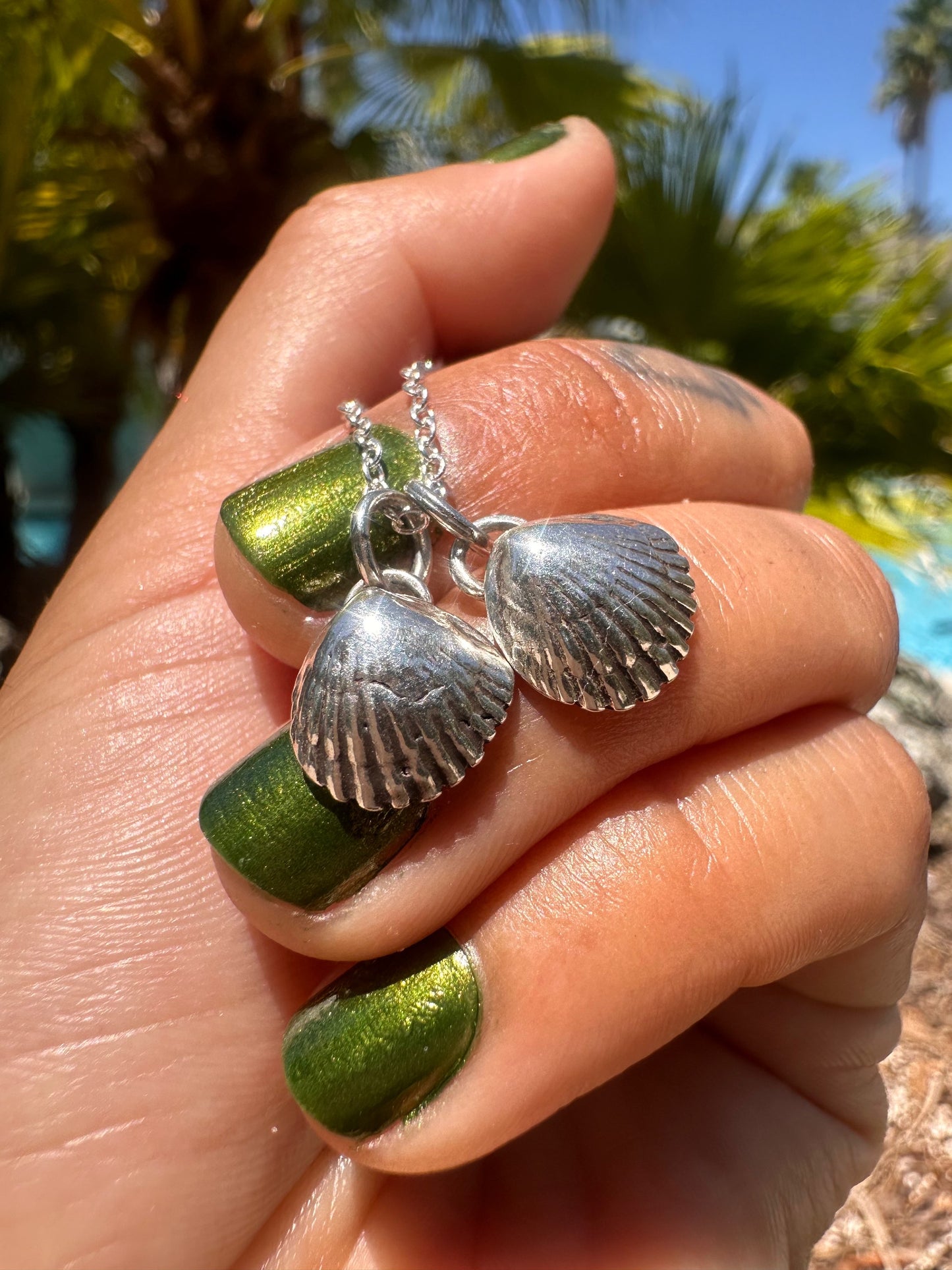 Sterling Silver Clam Shell Charm - Style 1