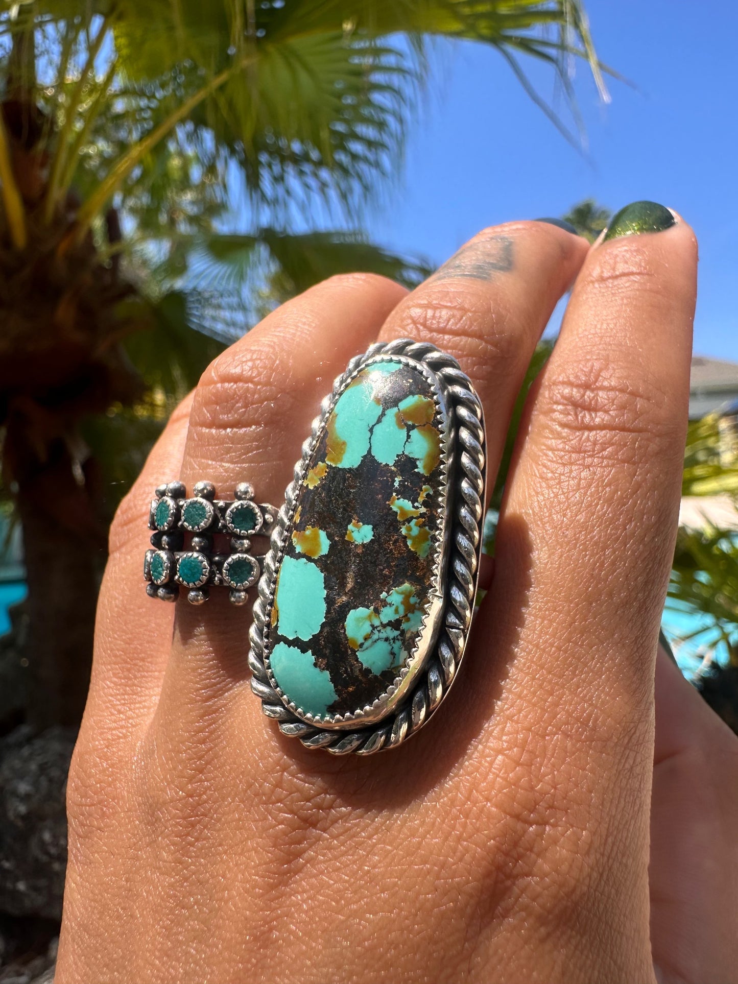 OOAK: Hubei Turquoise Rope Ring Sz. 5 1/2
