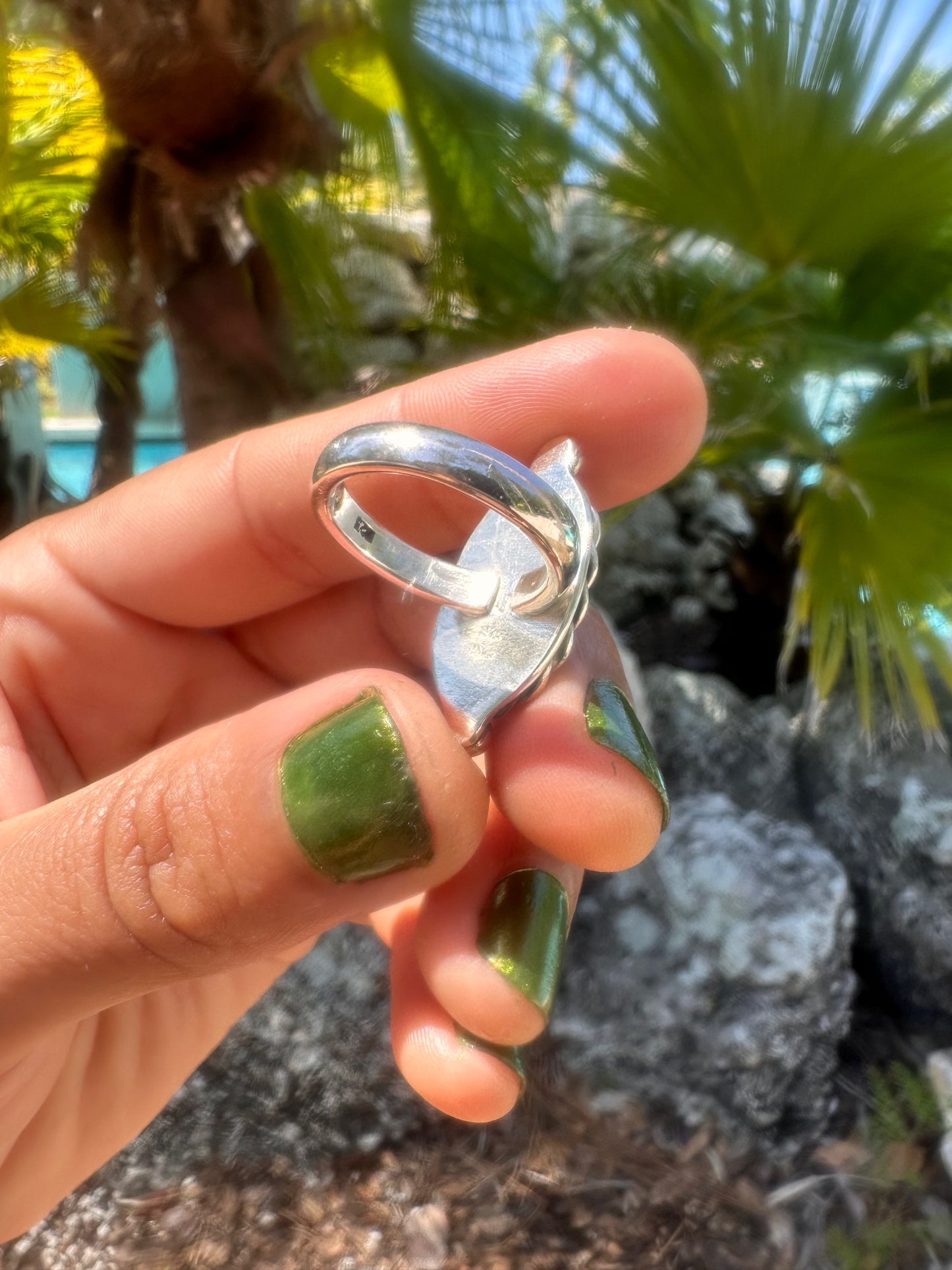 Turquoise Bead Rope Ring Sz. 5 1/2