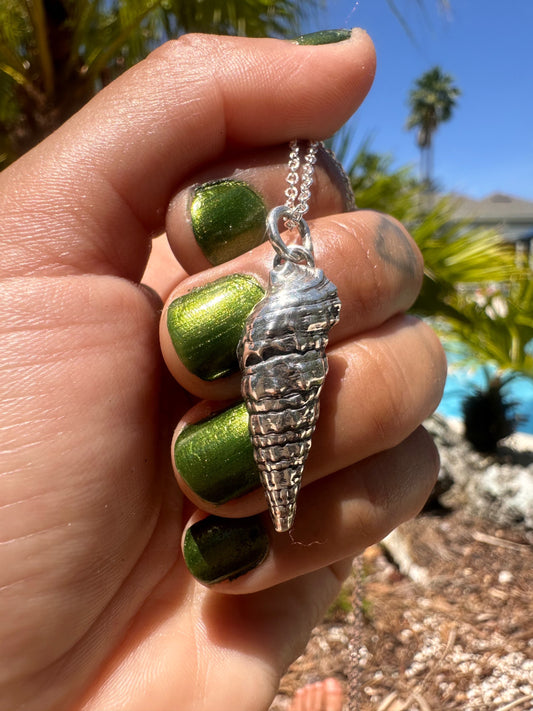 Sterling Silver Screw Shell Charm