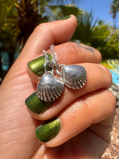 ❋MINI STERLING SCALLOP SHELL CHARM❋