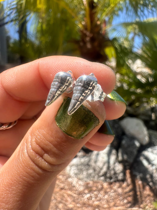 Sterling Silver Screw Shell Earring Posts
