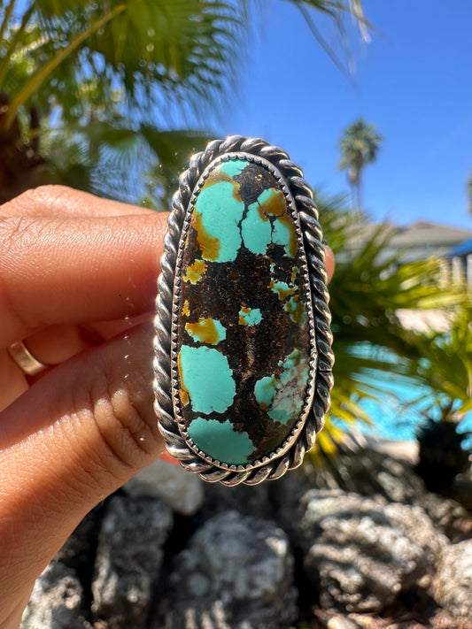 OOAK: Hubei Turquoise Rope Ring Sz. 5 1/2